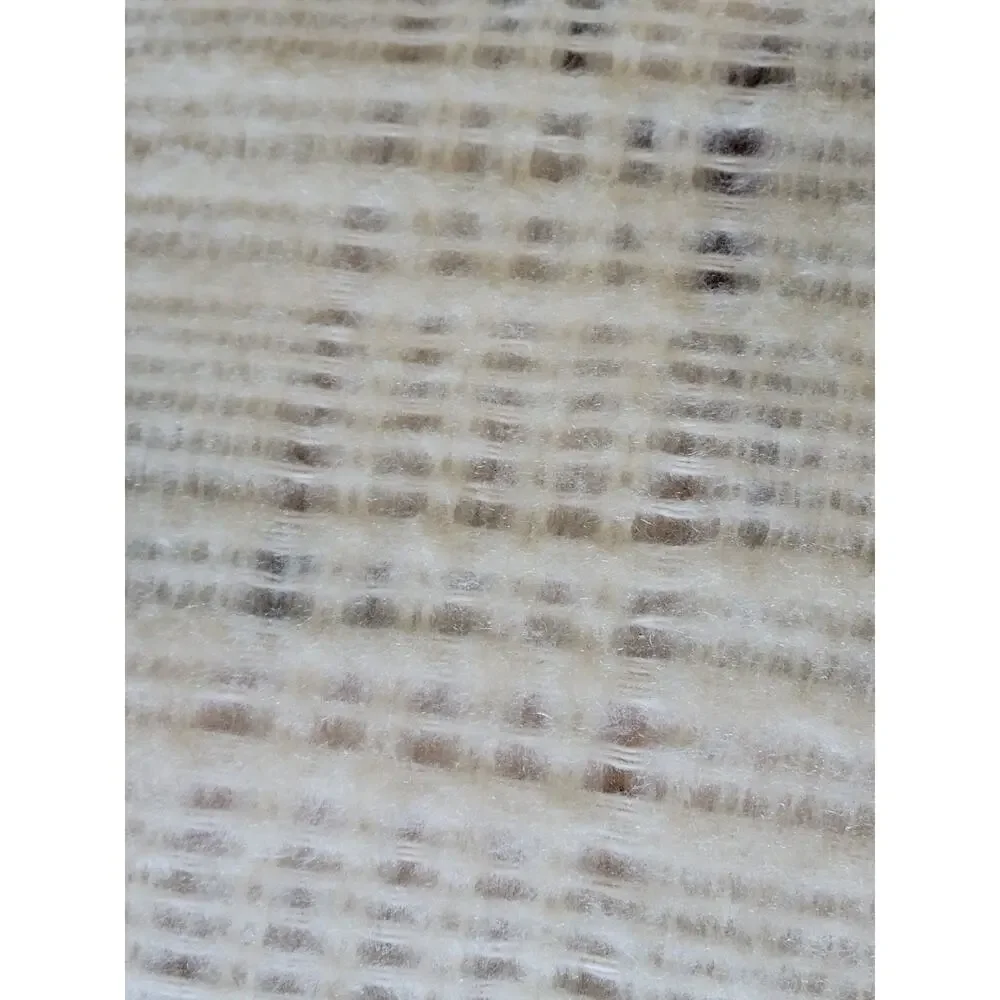Vintage Light Yellow Blanket Soft Woven Throw Bedspread Farmhouse Deco 86 x 75